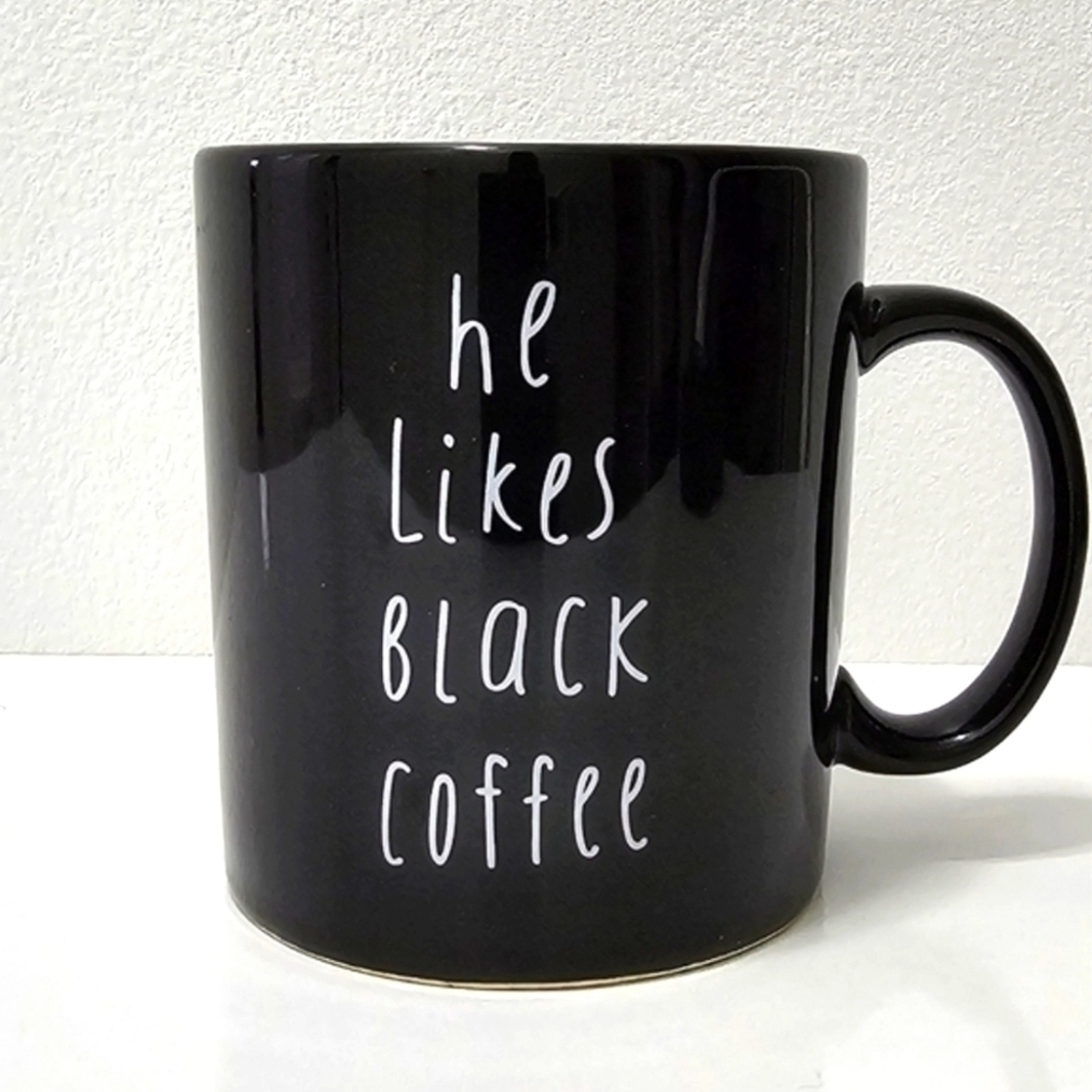 Indigo He Likes Black Coffee Coffee Mug